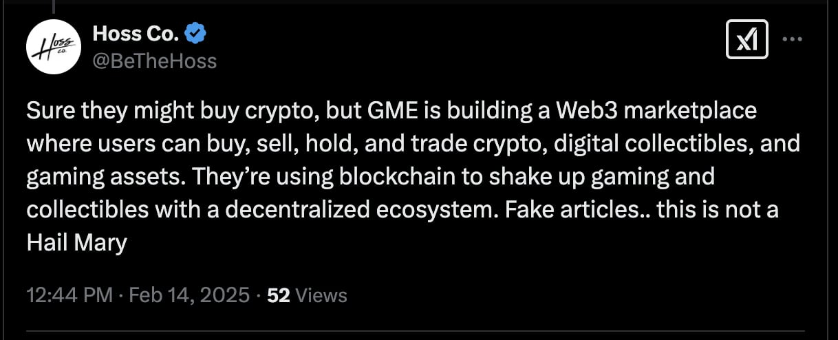 With crypto bull run now, GameStop is considering to use their $4 billion reserve to invest in Bitcoin. Roaring Kitty to pump Bitcoin?